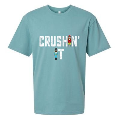 Crushin It Nutcracker Funny Nut Cracker Christmas Wo Girl Sueded Cloud Jersey T-Shirt