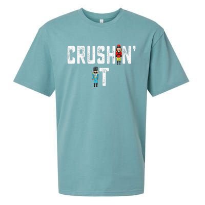 Crushin It Nutcracker Funny Nut Cracker Christmas Wo Girl Sueded Cloud Jersey T-Shirt