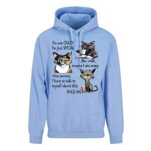 Cats IM Not Crazy IM Just Special Unisex Surf Hoodie