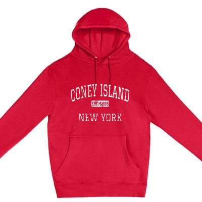 Coney Island New York Brooklyn Ny Vintage Premium Pullover Hoodie