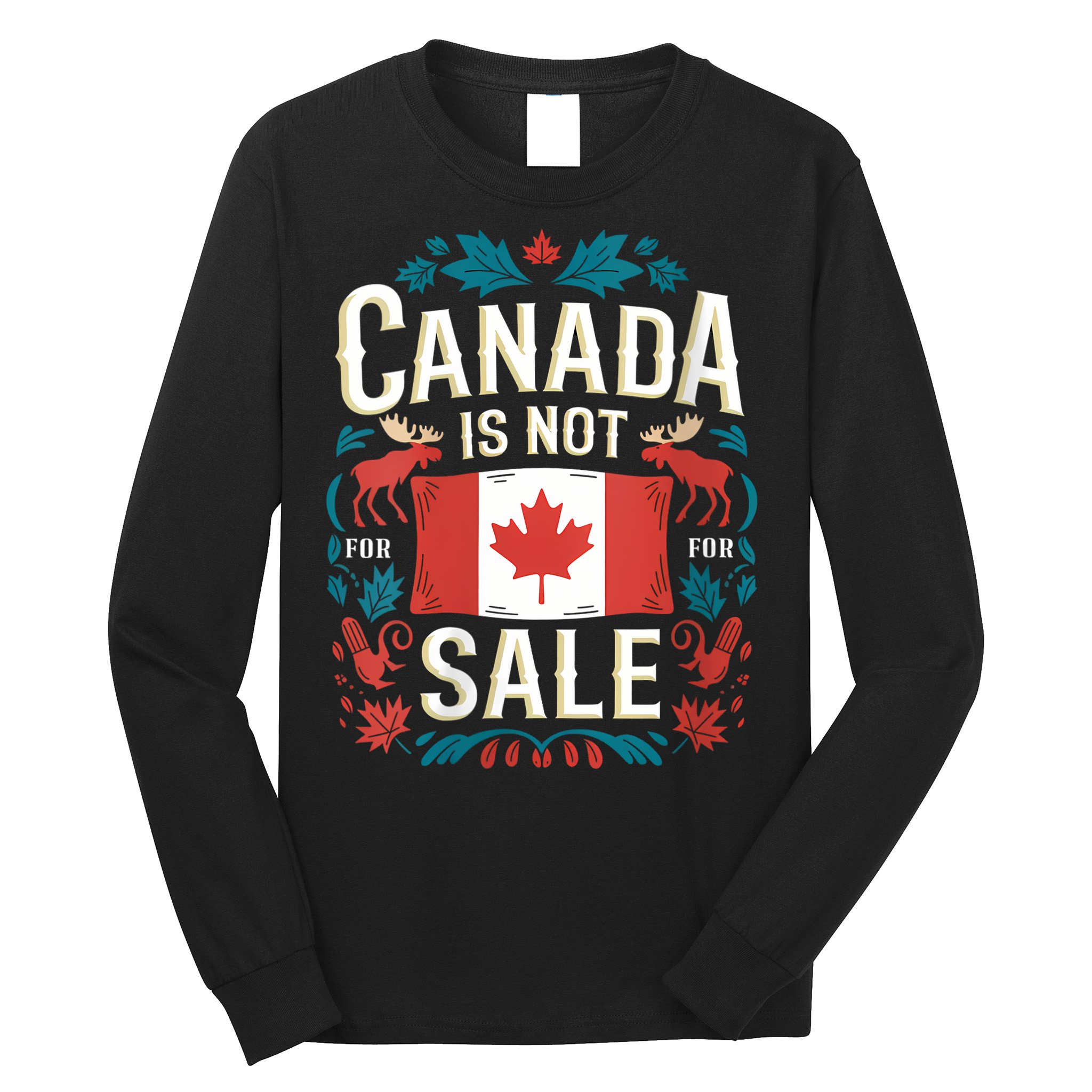 Canada Is Not For Sale Vneck Long Sleeve Shirt