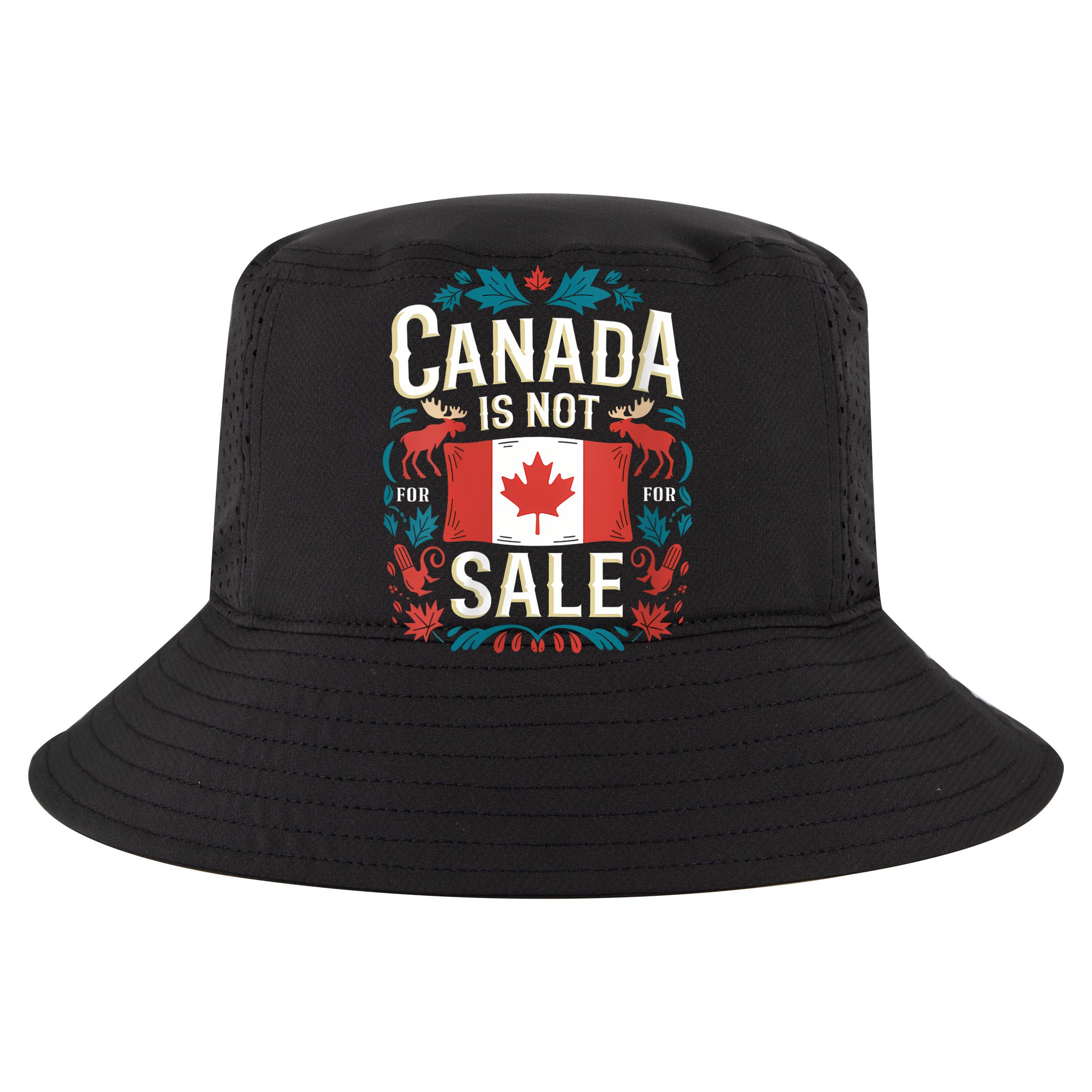 Canada Is Not For Sale Vneck Sustainable Bucket Hat