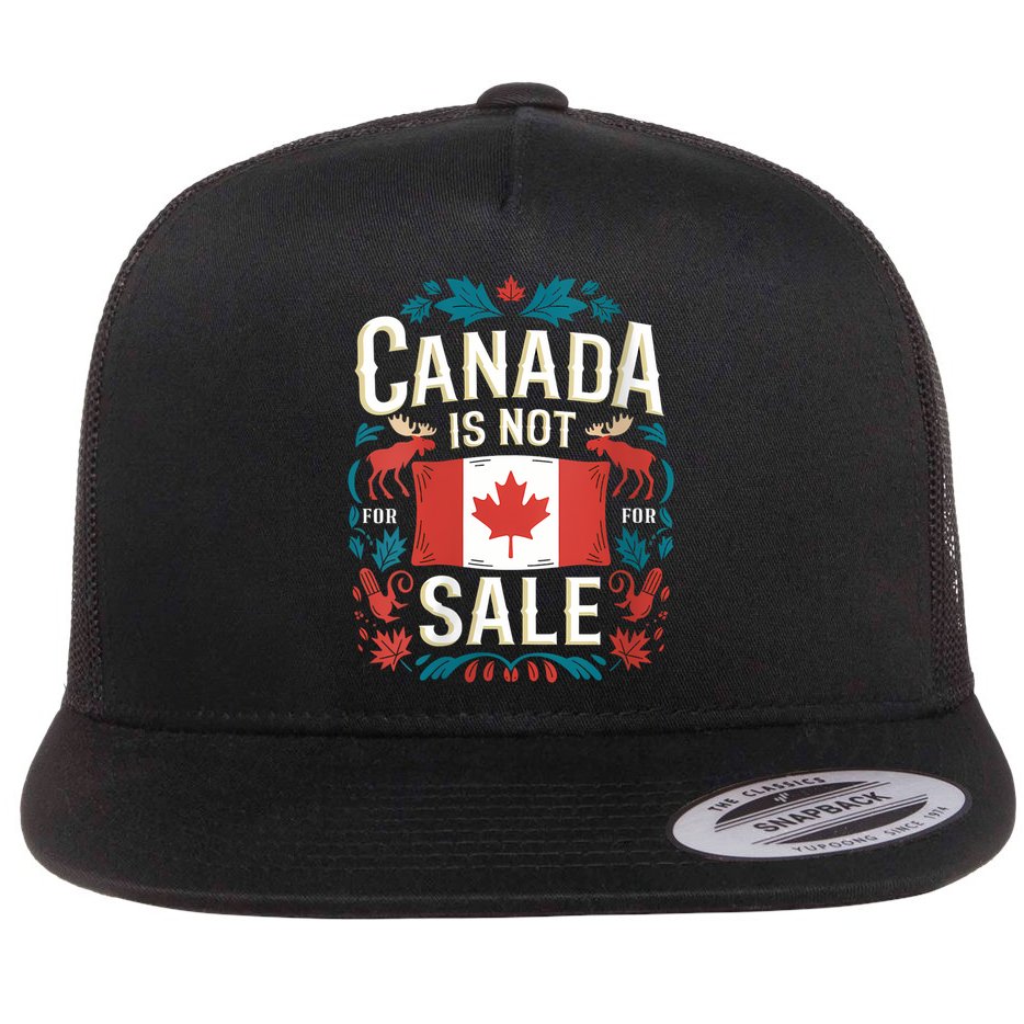 Canada Is Not For Sale Vneck Flat Bill Trucker Hat