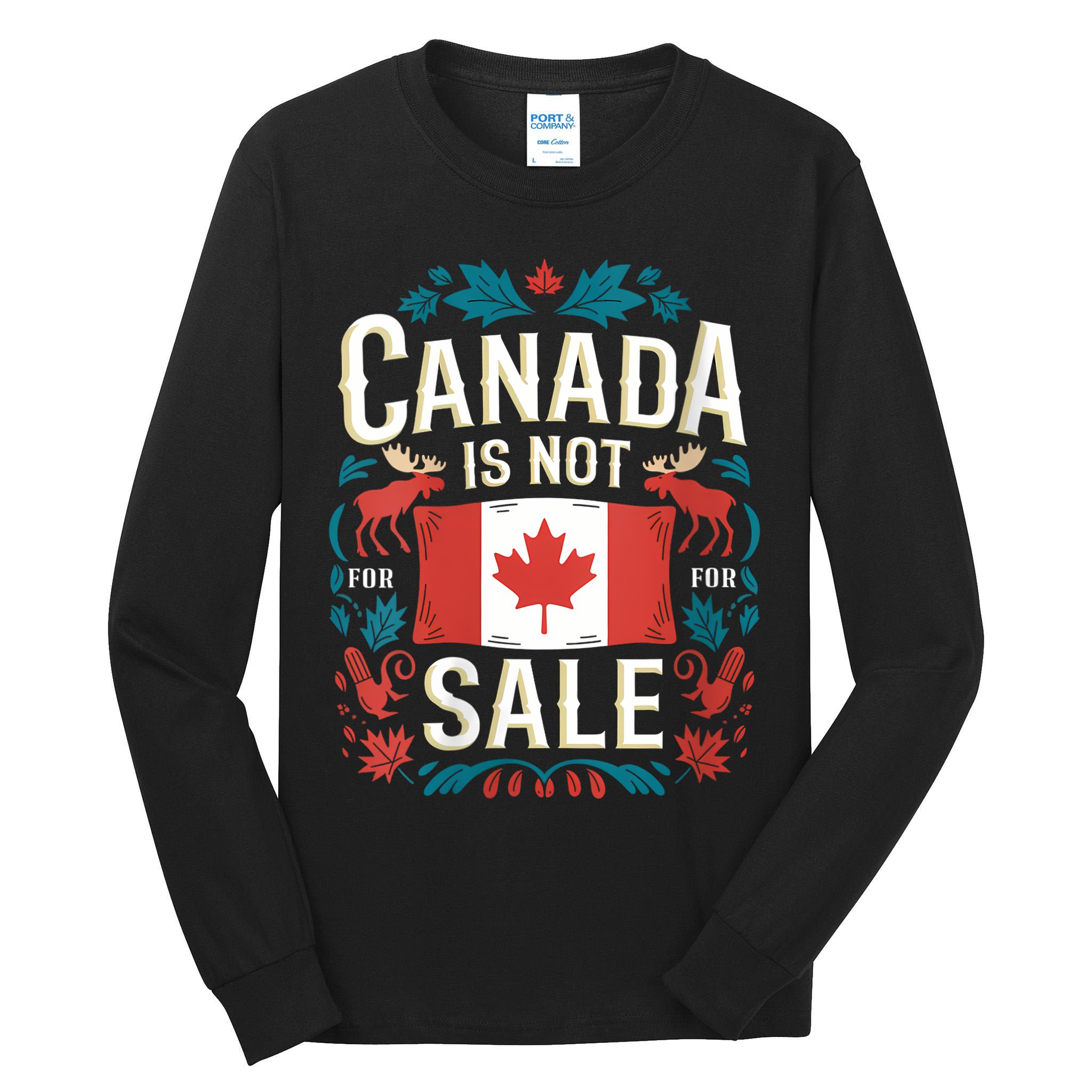 Canada Is Not For Sale Vneck Tall Long Sleeve T-Shirt