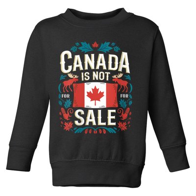 Canada Is Not For Sale Vneck Toddler Sweatshirt