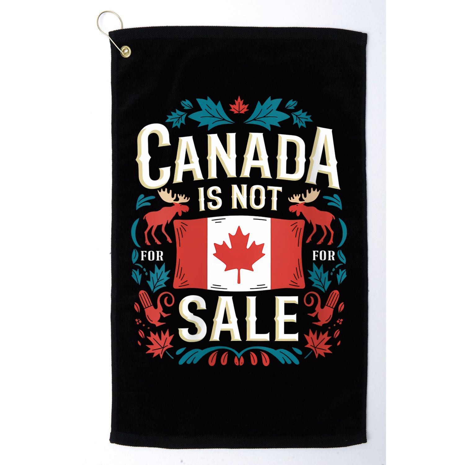 Canada Is Not For Sale Vneck Golf Towel