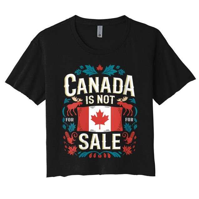 Canada Is Not For Sale Vneck Crop Top