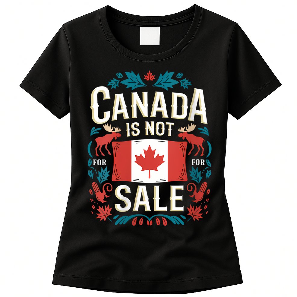Canada Is Not For Sale Vneck Womens T-Shirt