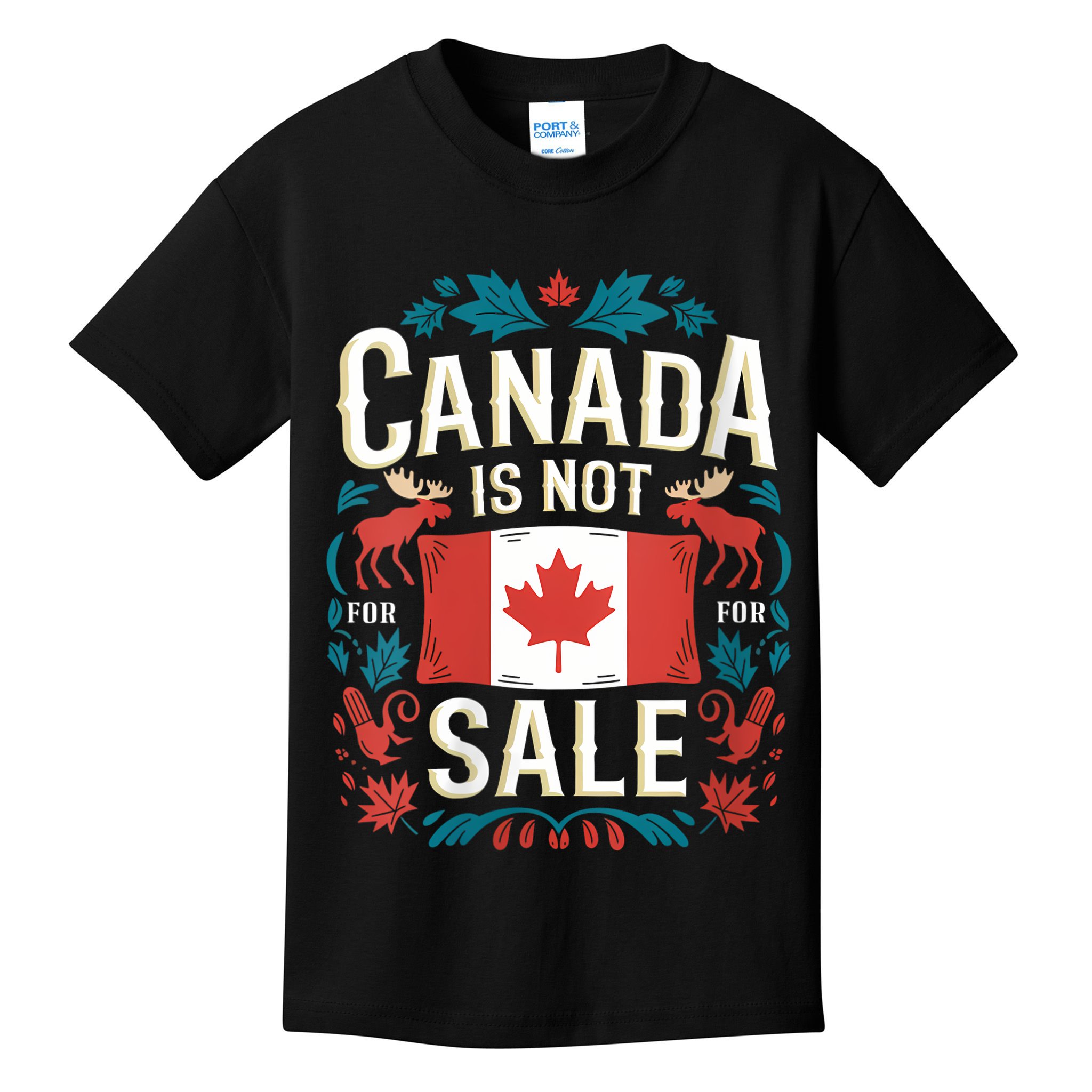 Canada Is Not For Sale Vneck Kids T-Shirt