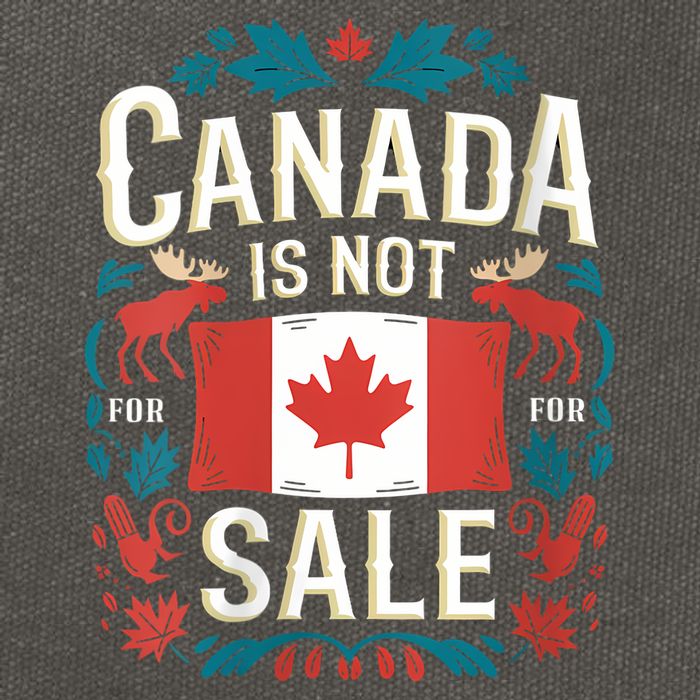 Canada Is Not For Sale Vneck Cotton Canvas Backpack