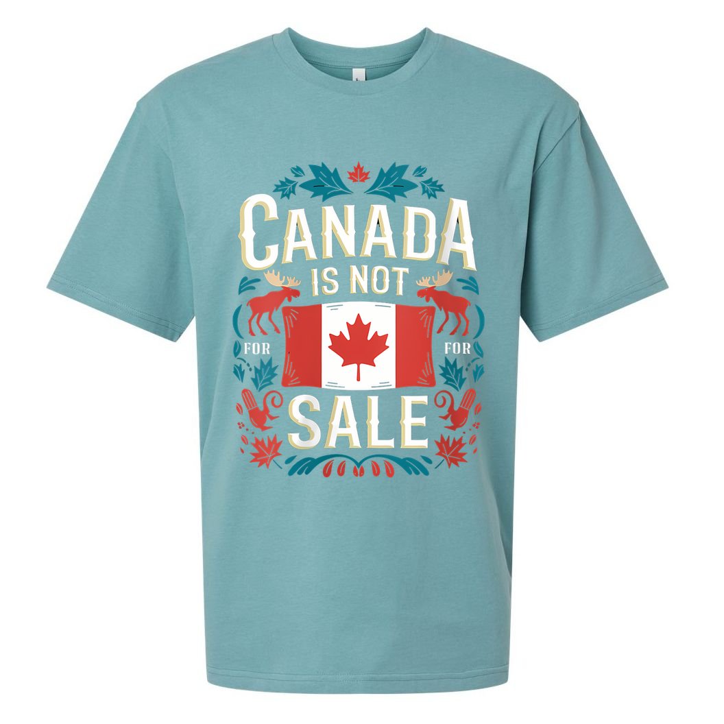 Canada Is Not For Sale Vneck Sueded Cloud Jersey T-Shirt