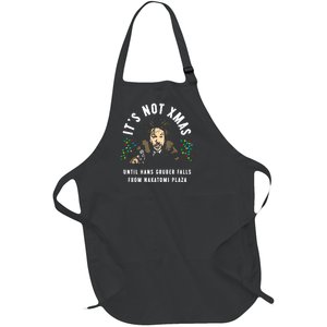 Christmas Its Not Xmas Until You See Hans Gruber Falls Gift Full-Length Apron With Pockets