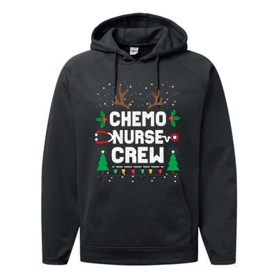 Chemo Infusion Nurse Cute Christmas Gnomes Oncology Nurse Performance Fleece Hoodie