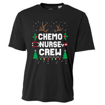 Chemo Infusion Nurse Cute Christmas Gnomes Oncology Nurse Cooling Performance Crew T-Shirt