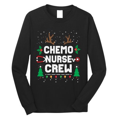 Chemo Infusion Nurse Cute Christmas Gnomes Oncology Nurse Long Sleeve Shirt