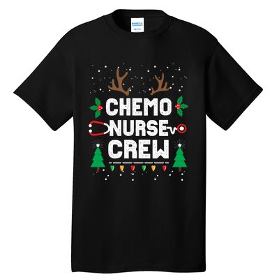 Chemo Infusion Nurse Cute Christmas Gnomes Oncology Nurse Tall T-Shirt