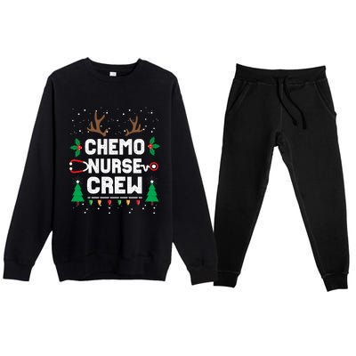 Chemo Infusion Nurse Cute Christmas Gnomes Oncology Nurse Premium Crewneck Sweatsuit Set