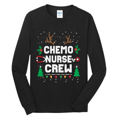 Chemo Infusion Nurse Cute Christmas Gnomes Oncology Nurse Tall Long Sleeve T-Shirt