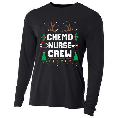 Chemo Infusion Nurse Cute Christmas Gnomes Oncology Nurse Cooling Performance Long Sleeve Crew