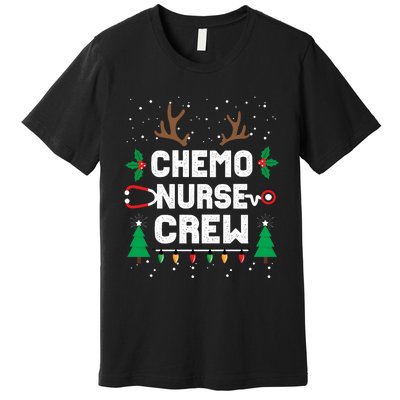 Chemo Infusion Nurse Cute Christmas Gnomes Oncology Nurse Premium T-Shirt