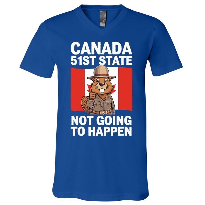 Canada Is Not For Sale 51st State Not Going To Happen V-Neck T-Shirt
