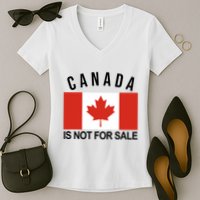 Canada Is Not For Sale Its Priceless Sovereign & Strong Women's V-Neck T-Shirt