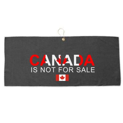Canada Is Not For Sale Support Canadians Large Microfiber Waffle Golf Towel