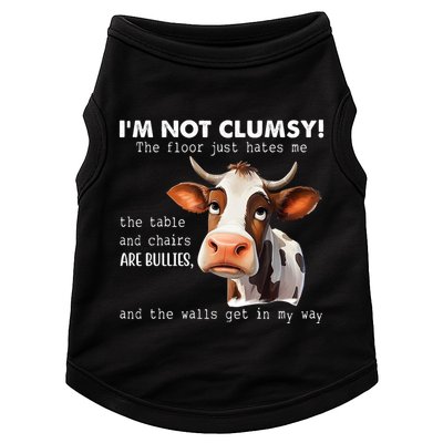 Cow Im Not Clumsy The Floor Just Hates Me Funny Doggie Tank