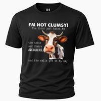 Cow Im Not Clumsy The Floor Just Hates Me Funny Performance Shirt