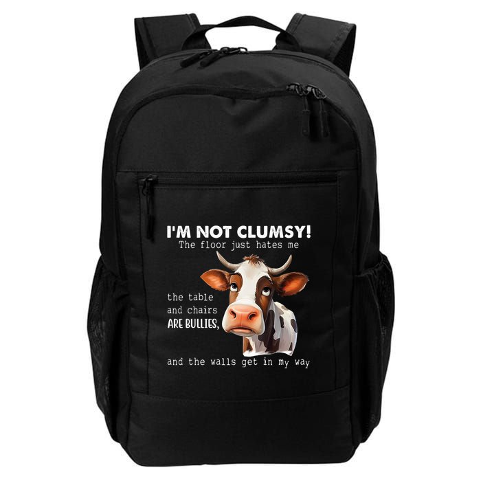 Cow Im Not Clumsy The Floor Just Hates Me Funny Backpack