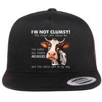 Cow Im Not Clumsy The Floor Just Hates Me Funny Flatbill Hat