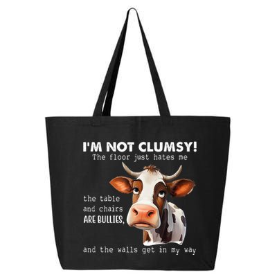 Cow Im Not Clumsy The Floor Just Hates Me Funny 25L Jumbo Tote