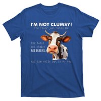 Cow Im Not Clumsy The Floor Just Hates Me Funny T-Shirt