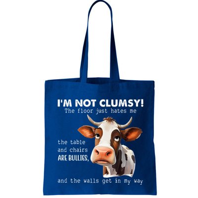 Cow Im Not Clumsy The Floor Just Hates Me Funny Bag
