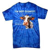 Cow Im Not Clumsy The Floor Just Hates Me Funny Tie-Dye T-Shirt