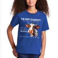 Cow Im Not Clumsy The Floor Just Hates Me Funny Kids T-Shirt