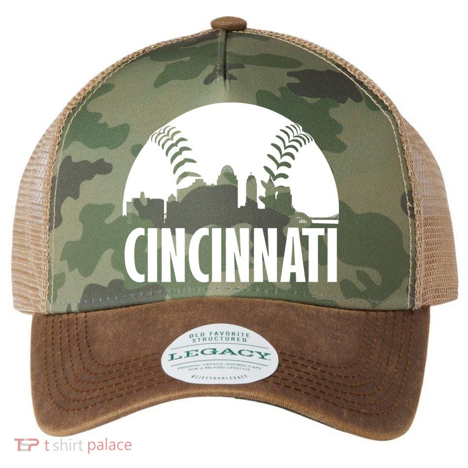 Cincinnati Baseball Skyline Legacy Tie Dye Trucker Hat