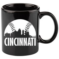 Cincinnati Baseball Skyline 11oz C Handle Ceramic Mug