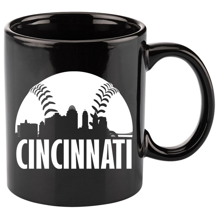 Cincinnati Baseball Skyline 11oz C Handle Ceramic Mug