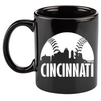 Cincinnati Baseball Skyline 11oz C Handle Ceramic Mug