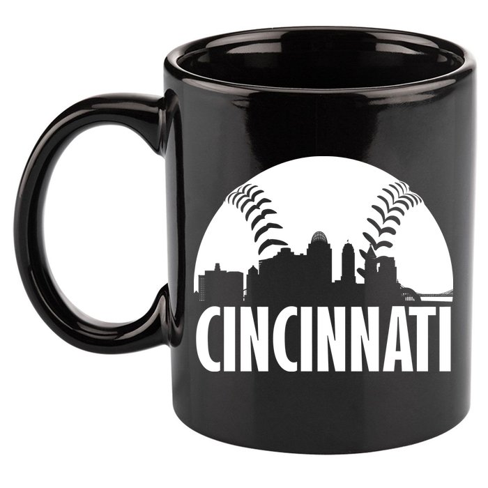 Cincinnati Baseball Skyline 11oz C Handle Ceramic Mug