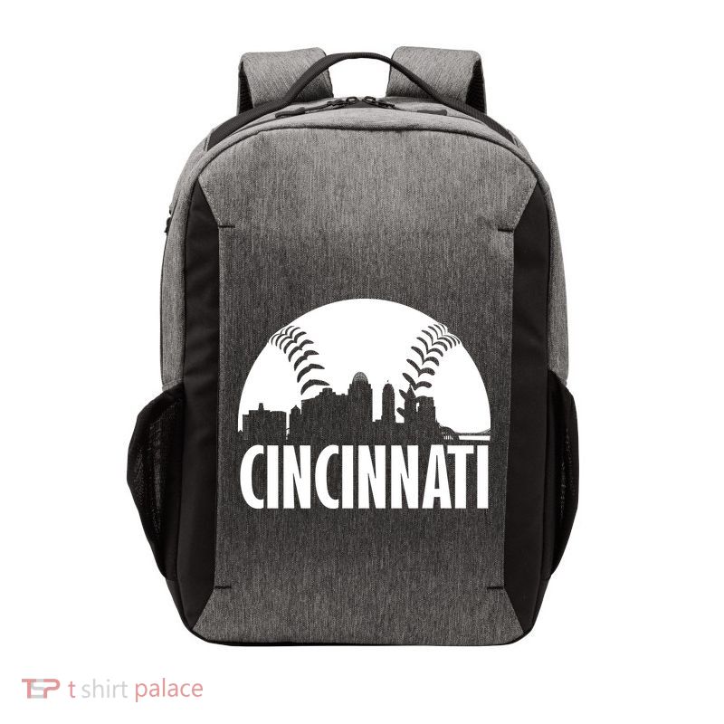 Cincinnati Baseball Skyline Vector Backpack