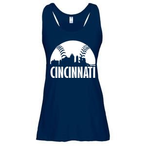 Cincinnati Baseball Skyline Ladies Essential Flowy Tank