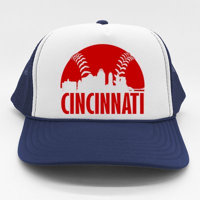 Cincinnati Baseball Skyline Trucker Hat