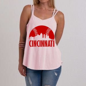 Cincinnati Baseball Skyline Women's Strappy Tank