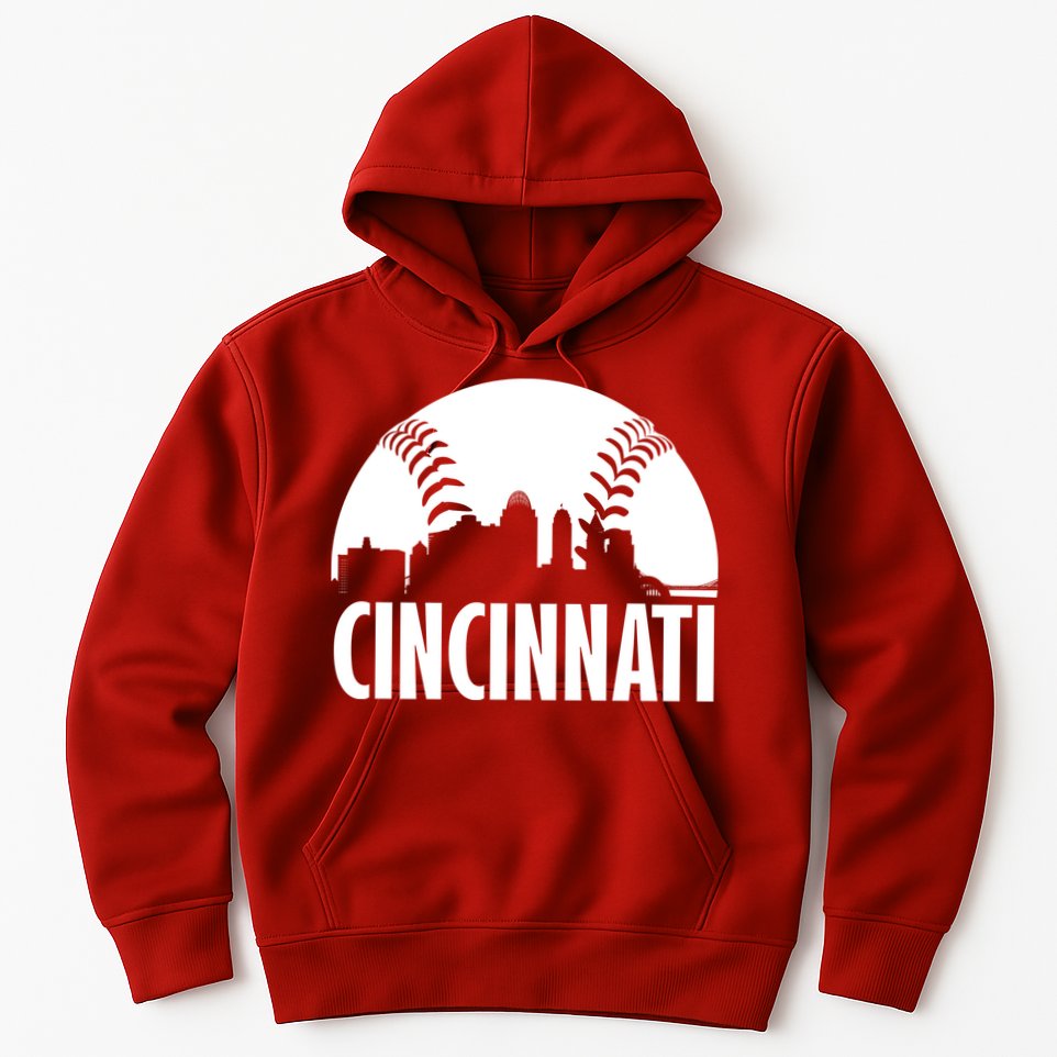 Cincinnati Baseball Skyline Hoodie