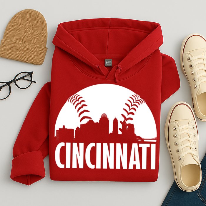 Cincinnati Baseball Skyline Hoodie