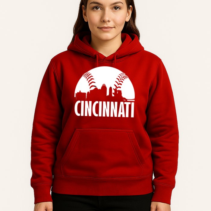 Cincinnati Baseball Skyline Hoodie