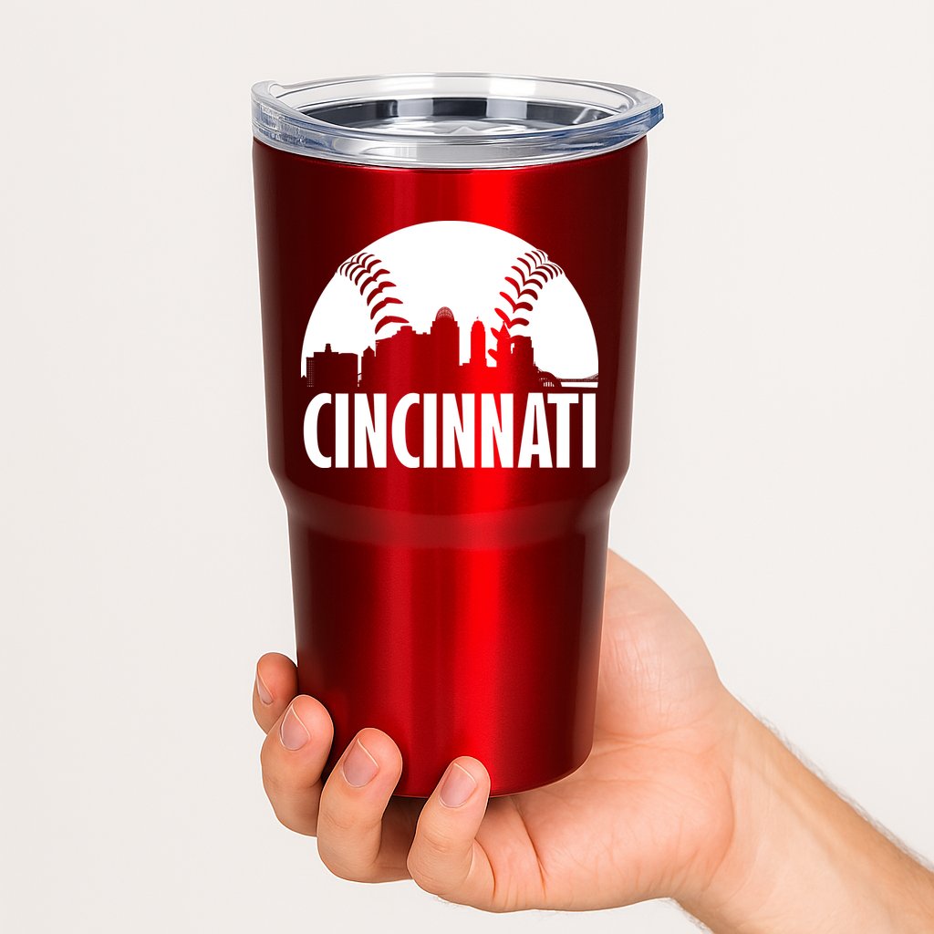 Cincinnati Baseball Skyline Tumbler