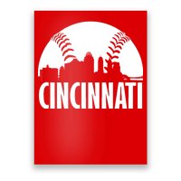 Cincinnati Baseball Skyline Poster